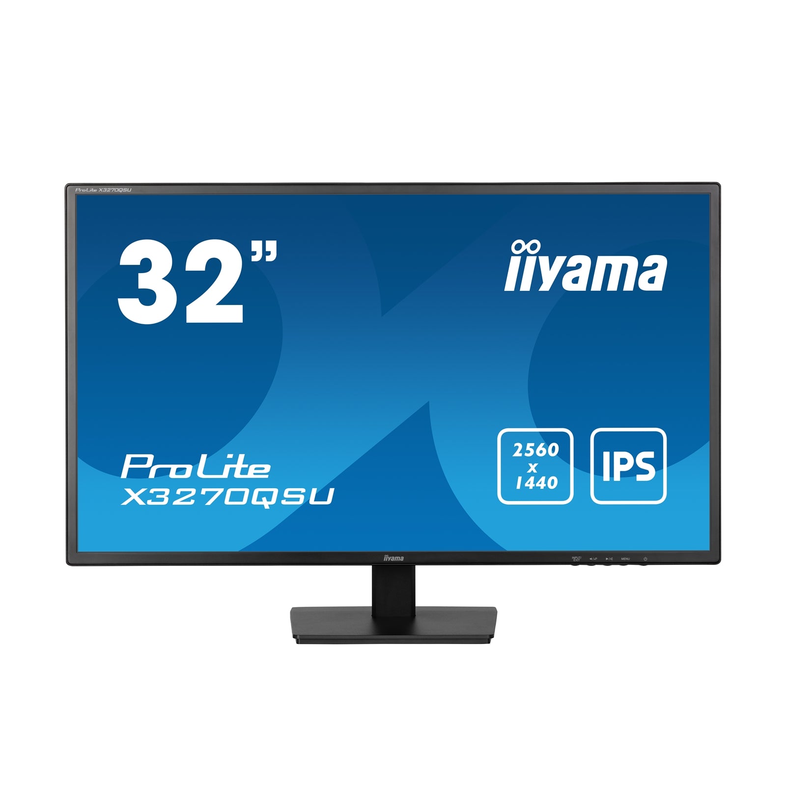 iiyama PROLITE X3270QSU-B1 32 Inch IPS Monitor, Black, 2560x1440, 3ms, 100hz, FreeSync, HDMI, Display Port, USB Hub, Speakers, Int PSU, VESA