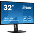iiyama ProLite XB3288UHSU-B5 32 Inch 4K Monitor, PIP, 60Hz, 3ms, 2x HDMI, 1x DisplayPort, 2x USB Hub, Speakers, Height Adjust, Swivel, Pivot, VESA
