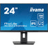 iiyama PROLITE TXUB2493HSU-B6 24 Inch IPS Monitor, Full HD, 1ms, 100Hz, USB Hub, HDMI, DisplayPort, Speakers, Black, Internal PSU, Height Adjustable, Pivot, VESA