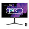 piXL CM27G7 27 Inch Frameless QHD IPS Monitor, 100Hz, 1ms, Freesync, G-Sync, HDMI, Display Port, USB, Black with RGB Lighting, VESA Mount, Height Adjustable, 3Year Warranty