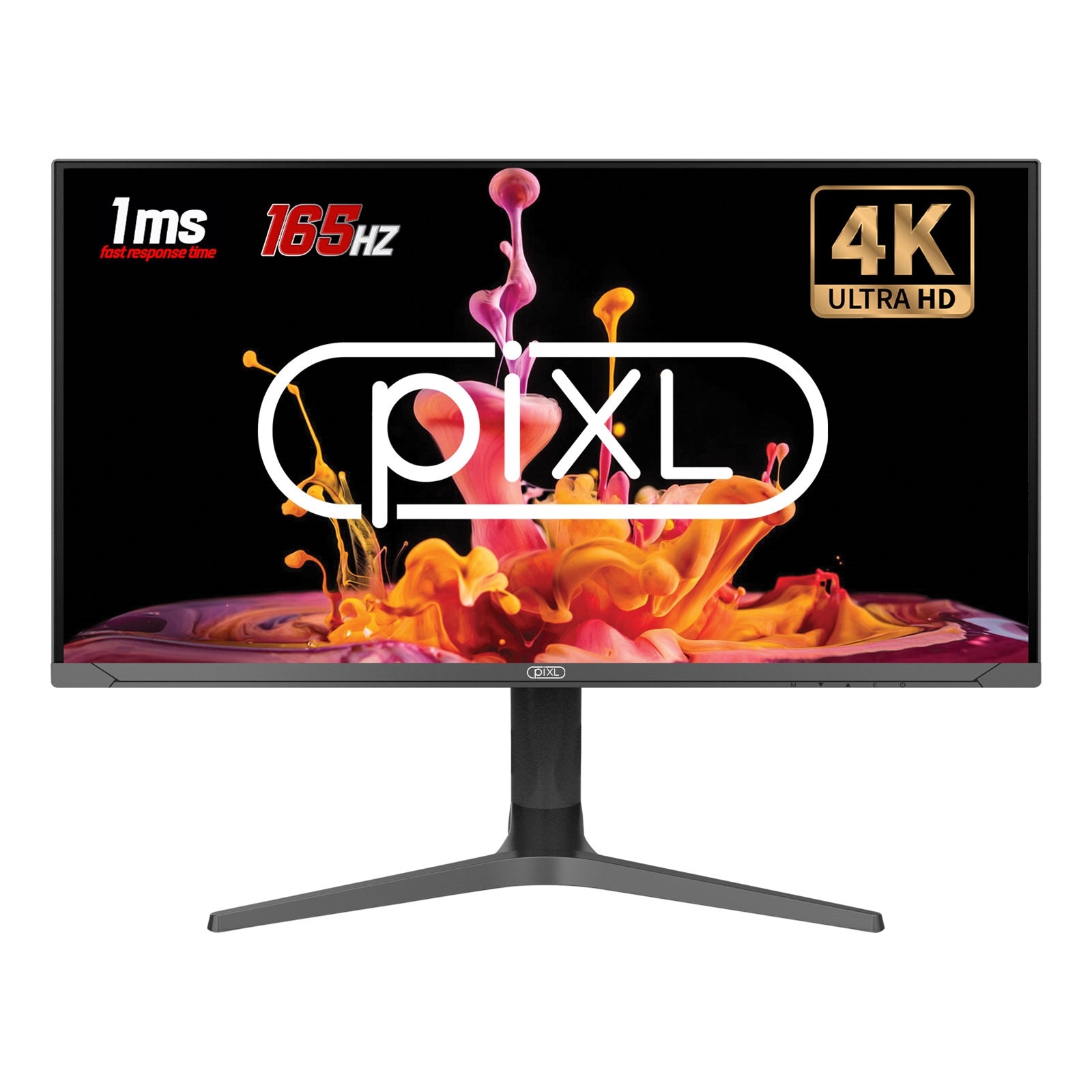 piXL CM32G7 32 Inch 4K IPS Monitor, 165Hz, 1ms, Frameless, Freesync, G-Sync, HDMI, DisplayPort, USB-C, USB-A x 2 With Audio Port, Black, RGB Lighting, VESA Mount, Height Adjustable, 3 Year Warranty