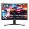 piXL X-Series 27GS32QIDPHA 32 Inch QHD IPS Gaming Monitor with 180Hz Refresh Rate, 2560 x 1440 Resolution, 1ms Response Time, HDR10+, Adaptive Sync, 2x HDMI 2.0 & 2x DisplayPort 1.4, Height Adjustable