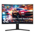 piXL X-Series 27GS32QIDPHA 32 Inch QHD IPS Gaming Monitor with 180Hz Refresh Rate, 2560 x 1440 Resolution, 1ms Response Time, HDR10+, Adaptive Sync, 2x HDMI 2.0 & 2x DisplayPort 1.4, Height Adjustable