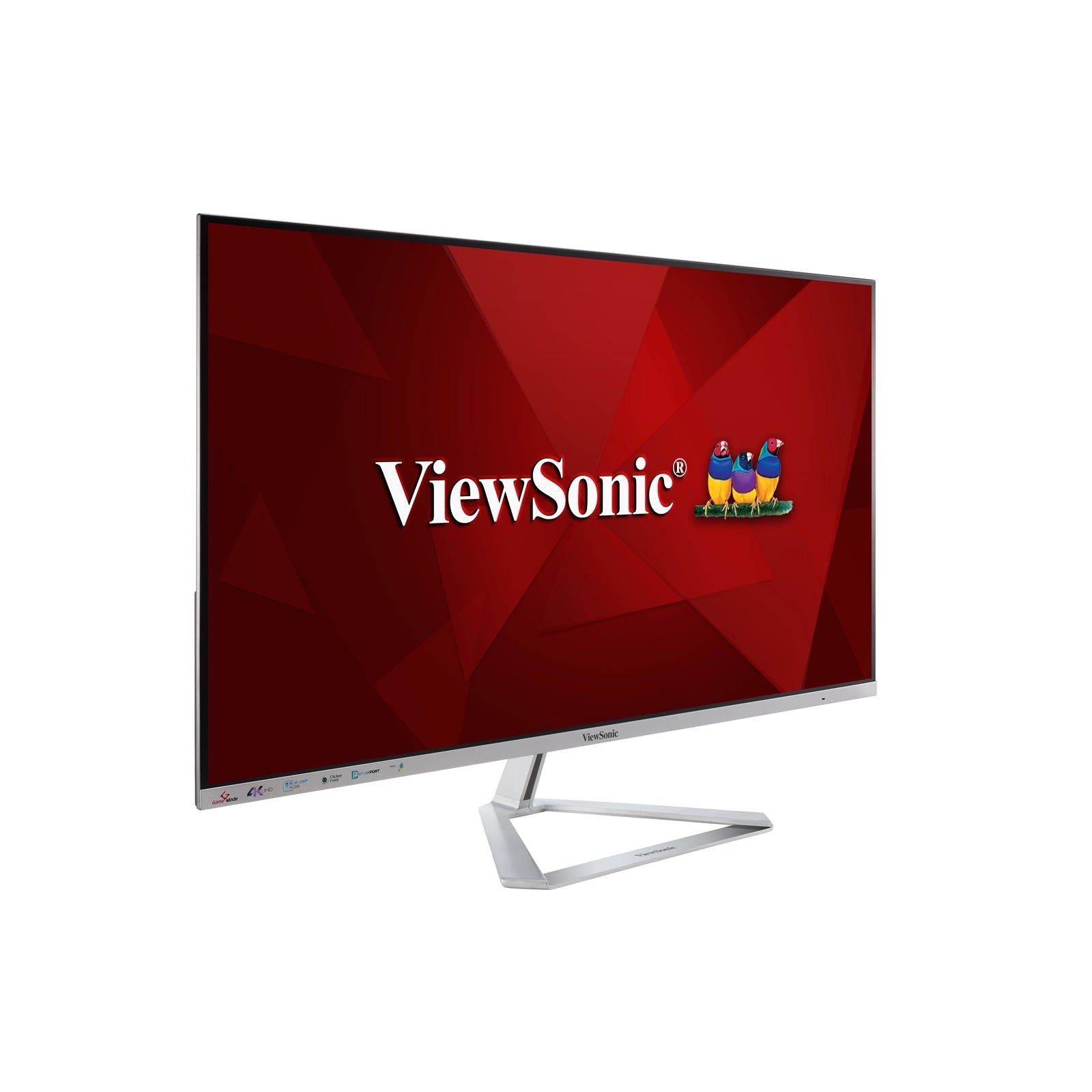 Viewsonic VX3276-4K-mhd 32 Inch 4K Entertainment Gaming Monitor, 60Hz, 4ms, Speakers, Dual HDMI, Display Port, Mini Display Port,  VESA, Silver