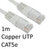 RJ45 (M) to RJ45 (M) CAT5e 1m White OEM Moulded Boot Copper UTP Network Cable