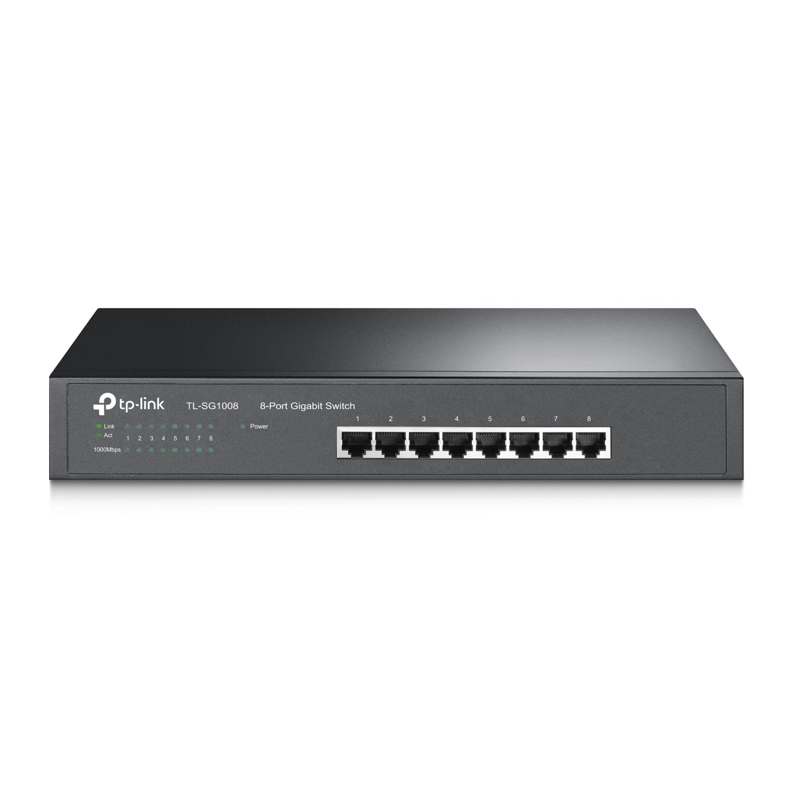 TP-LINK (TL-SG1008) 8-Port Gigabit Unmanaged Desktop/Rackmount Switch, Steel Case