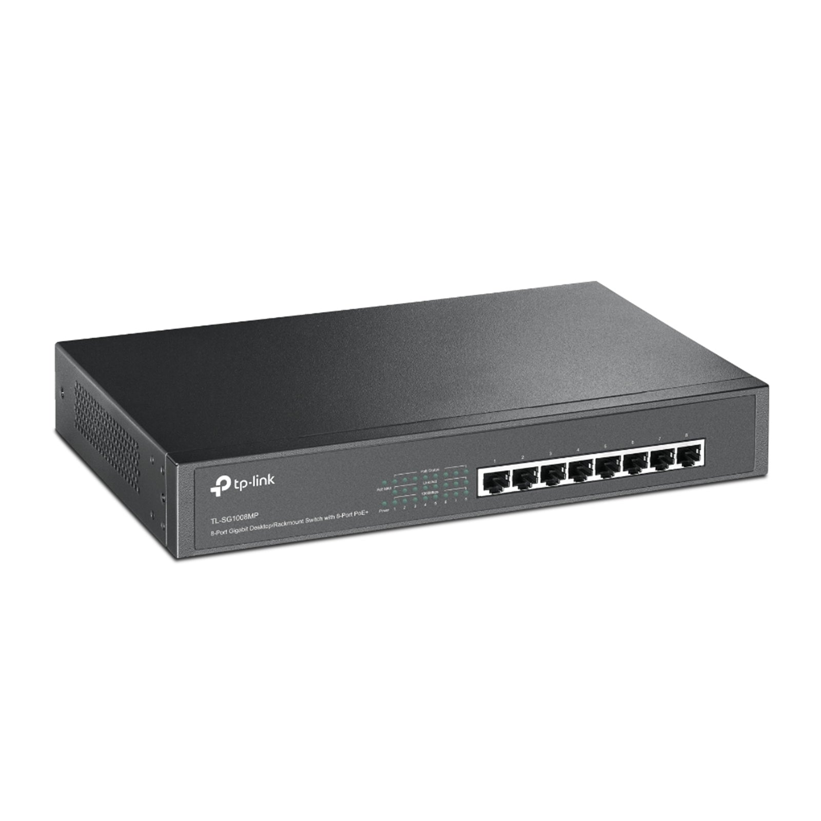 TP-Link TL-SG1008MP 8-Port Metal Gigabit Desktop/Rackmount Switch with 8-Port PoE+ (30W)