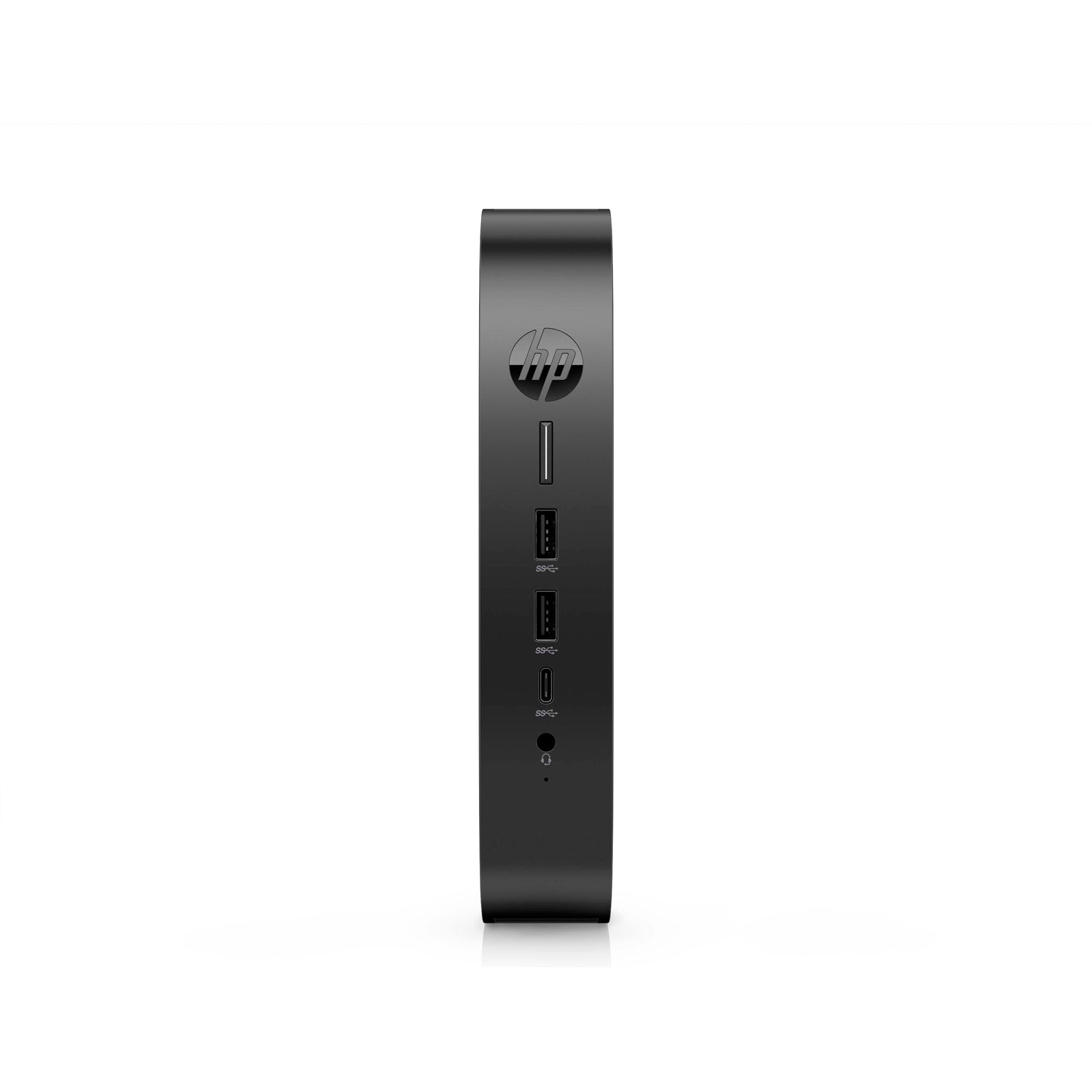 HP Elite t655 Thin client small form factor PC with AMD Ryzen R2314, 8GB RAM, 32GB eMMC, includes keyboard and mouse.
