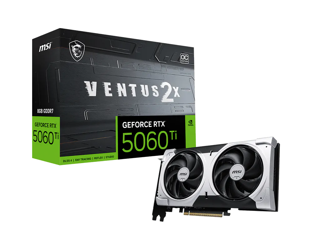 MSI GeForce RTX 5060 TI 8G VENTUS 2X OC PLUS NVIDIA 8 GB GDDR7