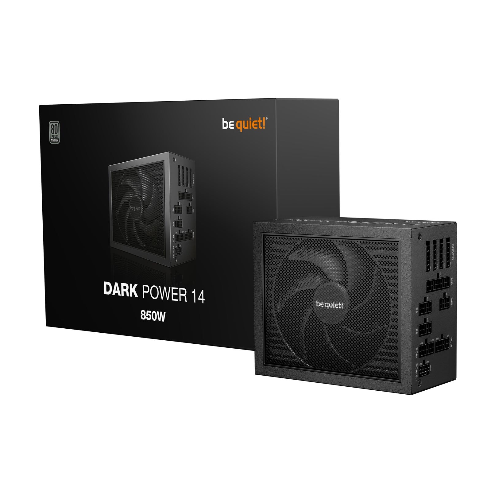 be quiet! DARK POWER 14, 80 PLUS Titanium and Cybenetics Titanium efficiency, ATX 3.1 compliant and PCIe 5.1 compatible,10-year manufacturer's warranty