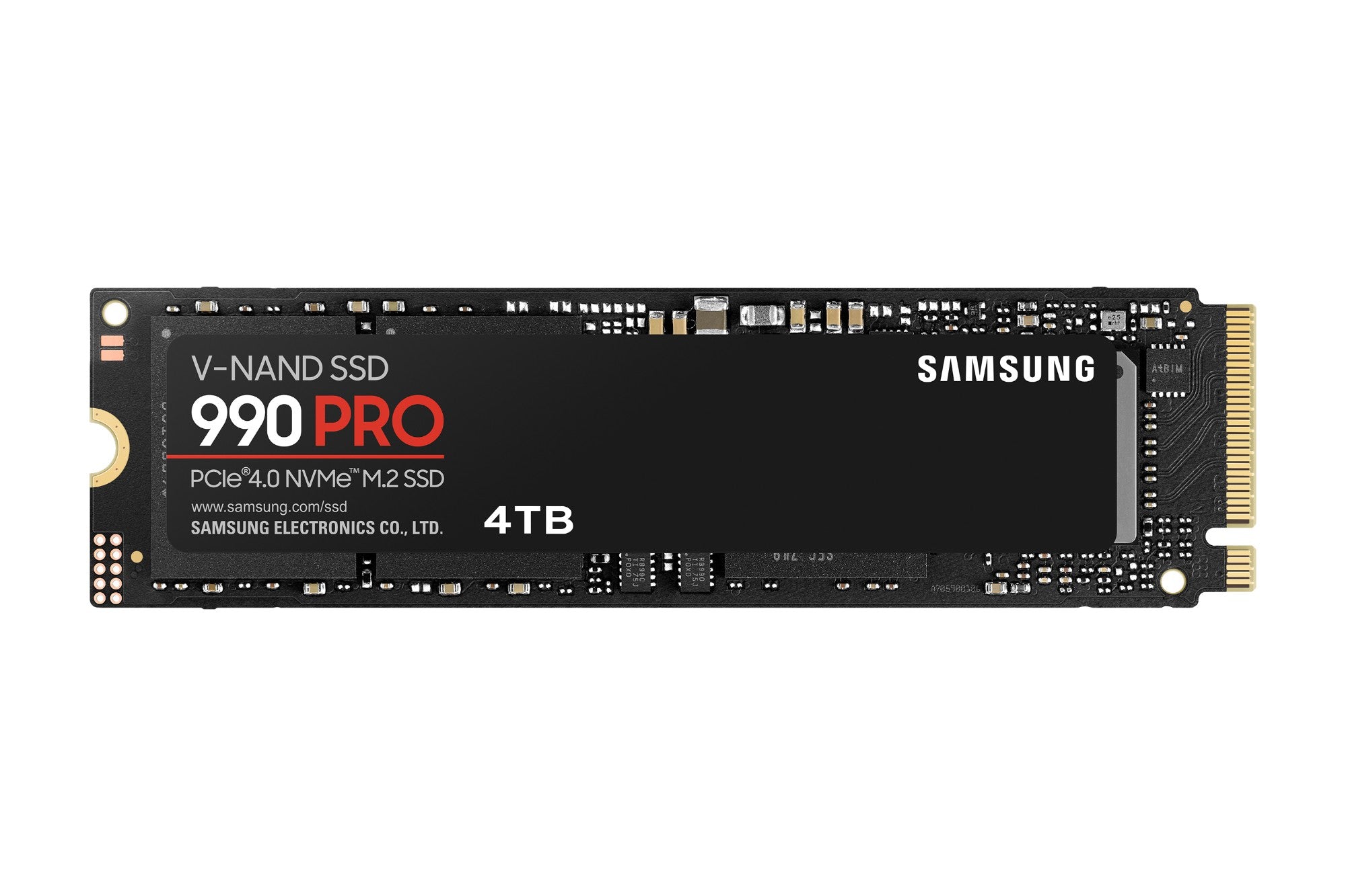 Samsung 990 PRO(MZ-V9P4T0BW ) 4TB NVMe SSD, PCIe Gen4, M.2 Interface, 2280, Read 7450 MB/s, Write 6900 MB/s, 5 Year Warranty