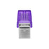 Kingston DataTraveler microDuo 3C 256GB OTG Dual USB-A to USB-C USB 3.2 Gen 1 Flash Drive, Purple