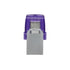 Kingston DataTraveler microDuo 3C 256GB OTG Dual USB-A to USB-C USB 3.2 Gen 1 Flash Drive, Purple