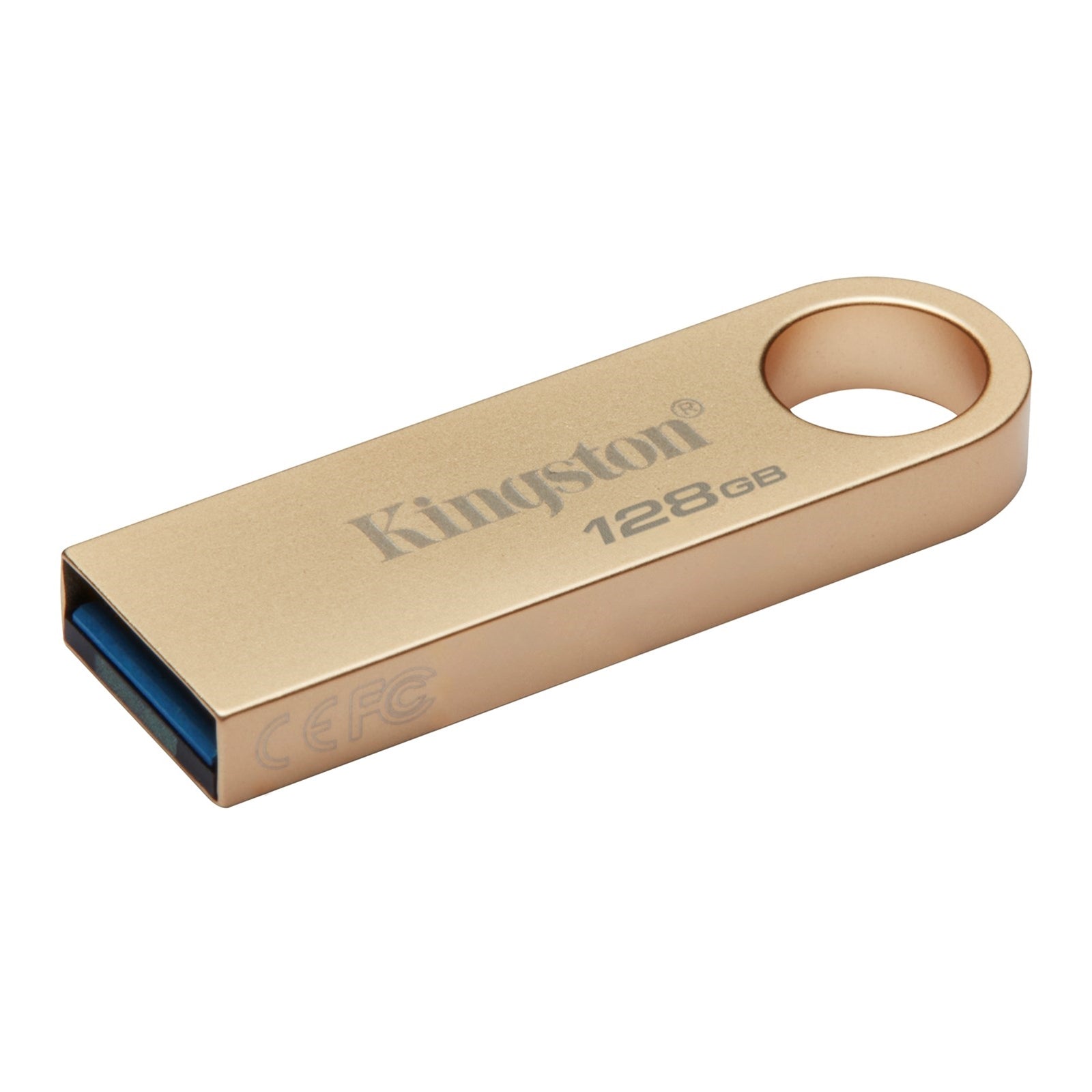 Kingston 128GB DataTraveler SE9 G3 Memory Pen, USB 3.2 Gen1 Type-A, Metal Gold Casing