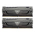 Patriot Viper Steel DDR4 16GB (2x8GB) 3200MHz system memory kit with gunmetal grey heatshield, shown installed in a computer.