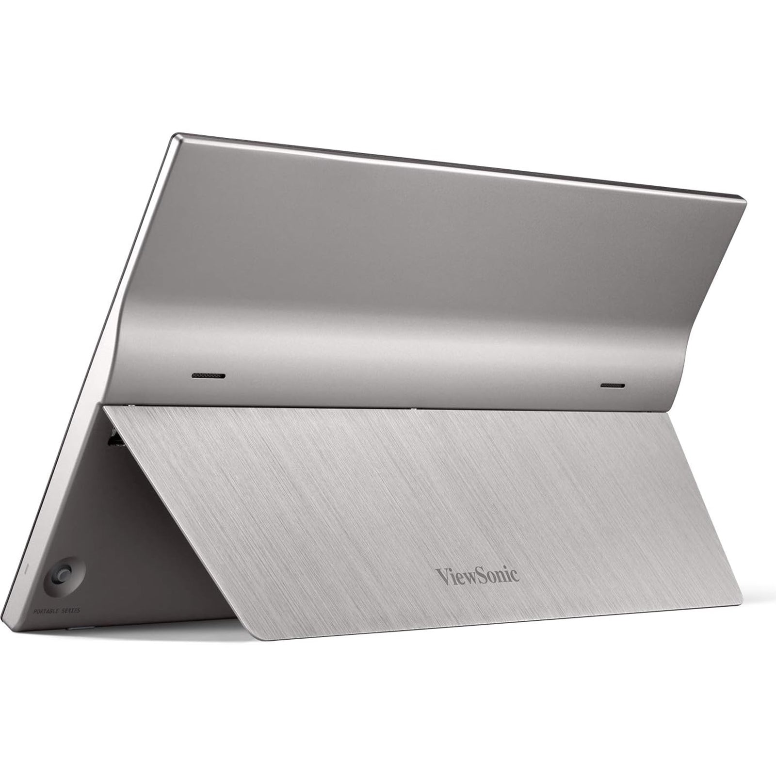 Viewsonic TD1655 16-Inch USB-C Multi-Touch, IPS Portable Monitor, 1920x1080, 60Hz, Mini HDMI, Speakers, 6.5ms, Metallic with Foldable Stand, Pivotable Display