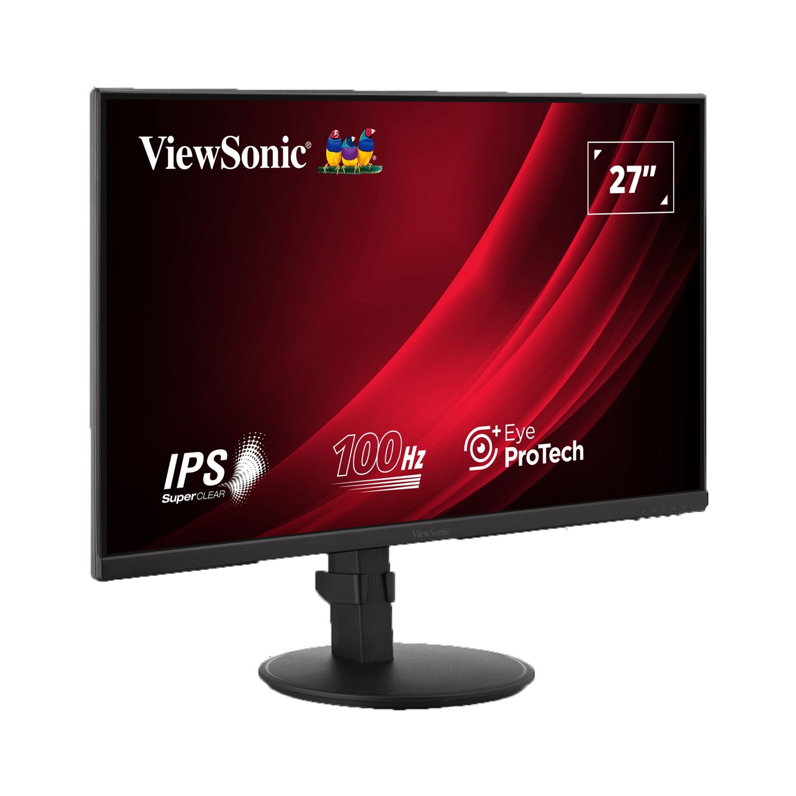 ViewSonic VA2708-HDJ 27-inch IPS monitor with Full HD display, adjustable height, pivot, swivel, HDMI, VGA, DisplayPort, VESA mount