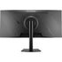ViewSonic VA3820C 38-inch ultra-wide curved monitor with USB-C hub, HDMI, DisplayPort, speakers, and adjustable height in black.